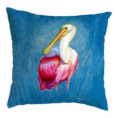 Spoonbill Portrait No Cord Pillow 18x18