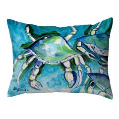 White Crabs No Cord Pillow 16x20