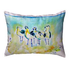 Abstract Gulls II No Cord Pillow 16x20