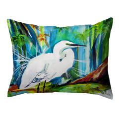 Acyrlic Egret No Cord Pillow 16x20
