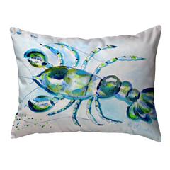 Blue Crayfish No Cord Pillow 16x20