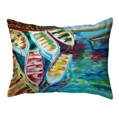 Six Rowboats No Cord Pillow 16x20