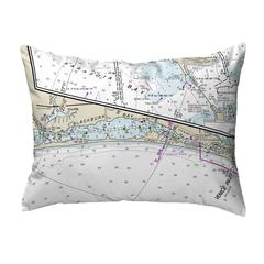 Blackburn Bay, FL Nautical Map Noncorded Indoor/Outdoor Pillow 16x20