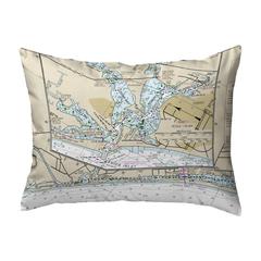 Venice to Manasota Key, Florida Nautical Map Noncorded Indoor/Outdoor Pillow 16x20