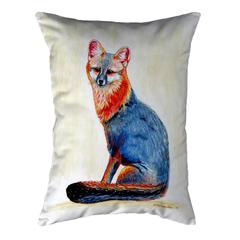 Gray Fox No Cord Pillow 16x20