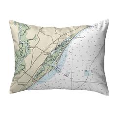Murells Inlet, SC Nautical Map Noncorded Indoor/Outdoor Pillow 16x20