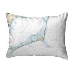 Cape Hatteras, NC Nautical Map Noncorded Indoor/Outdoor Pillow 16x20