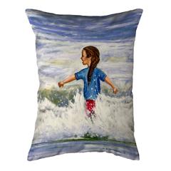 Girl in Surf 16x20 No Cord Pillow