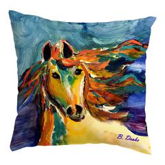Colorful Horse 18x18 No Cord Pillow