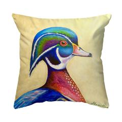 Mr. Wood Duck Large Noncorded Pillow 18x18