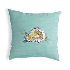Oyster Shell - Teal No Cord Pillow 18x18