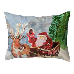 Reindeer & Santa Large Noncorded Pillow