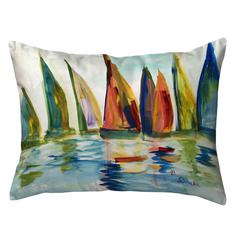 Multi Color Sails Large Noncorded Indoor/Outdoor Pillow 16x20