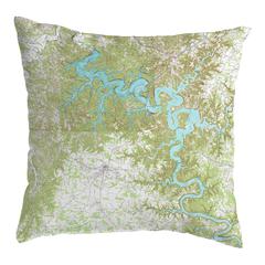 Center Hill Lake, TN Nautical Map No Cord Pillow 16x20