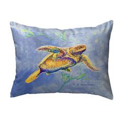Pointillist Sea Turtle No Cord Pillow 16x20