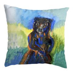 Dancing Bear No Cord Pillow 18x18