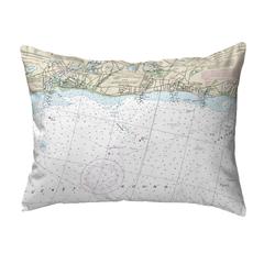 Harwich Port, MA Nautical Map Noncorded Indoor/Outdoor Pillow 16x20