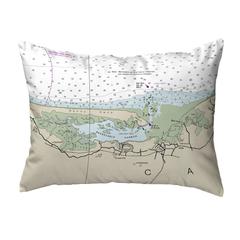 Cape Cod - Sandy Neck, MA Nautical Map Noncorded Indoor/Outdoor Pillow 16x20