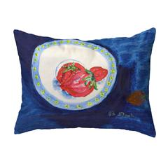 Strawberry Plate No Cord Pillow 16x20