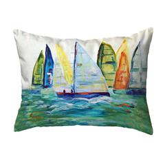 Betsy's Sailboats No Cord Pillow 16x20