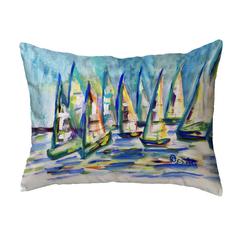 Many Sailboats No Cord Pillow 16x20