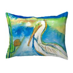 White Pelican No Cord Pillow 16x20