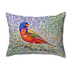 Painted Bunting No Cord Pillow 16x20