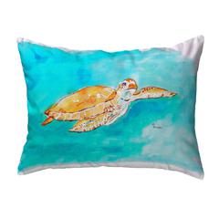 Brown Sea Turtle No Cord Pillow 16x20