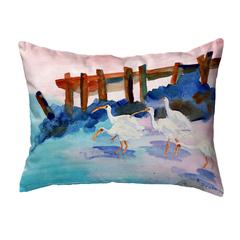 White Ibises No Cord Pillow 16x20