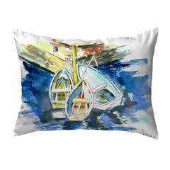 Three Row Boats No Cord Pillow 16x20