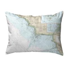 Crystal River to Horseshoe Point, FL Nautical Map Noncorded Indoor/Outdoor Pillow 16x20