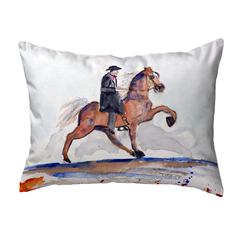 Brown Walking Horse No Cord Pillow 16x20