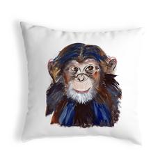 Chimpanzee No Cord Pillow 18x18