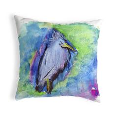 Little Blue Heron No Cord Pillow 18x18