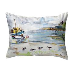 Boat & Sandpipers No Cord Pillow 16x20