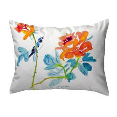 Bird & Roses No Cord Pillow 16x20