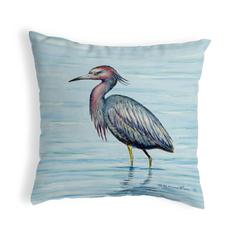 Dick's Little Blue Heron No Cord Pillow 18x18
