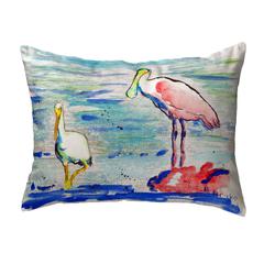 Spoonbill & Ibis No Cord Pillow 16x20