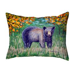 Black Bear No Cord Pillow 16x20