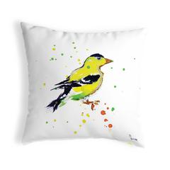 Betsy's Goldfinch No Cord Pillow 18x18