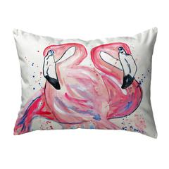 Betsy's Flamingos No Cord Pillow 16x20