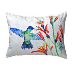Hummingbird & Fire Plant No Cord Pillow 16x20