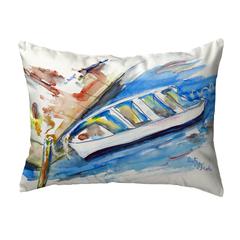 Rowboat at Dock No Cord Pillow 16x20
