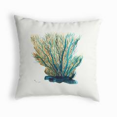 Blue Coral No Cord Pillow 18x18