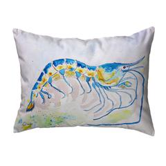 Blue Shrimp Noncorded Indoor/Outdoor Pillow 16x20