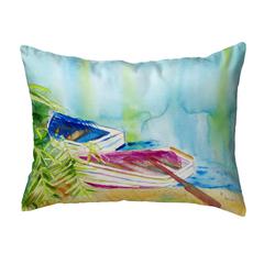 Watercolor Rowboats No Cord Pillow 16x20