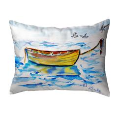 Yellow Row Boat No Cord Pillow 16x20