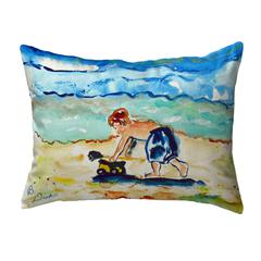 Boy & Toy No Cord Pillow 16x20
