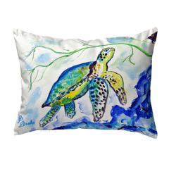 Yellow Sea Turtle No Cord Pillow 16x20