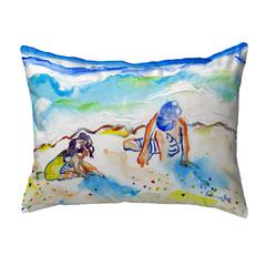 Playing in Sand No Cord Pillow 16x20